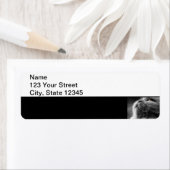 グレーのペルシャ猫オンブラック縁ど ラベル (インサイチュ)