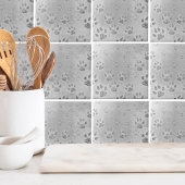 グレーのポーパターン タイル