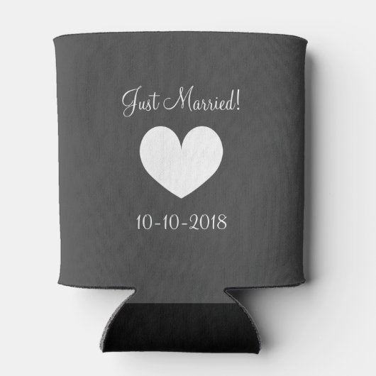 グレーのミセスとミセスはリングで涼結婚しくできる 缶クーラー (裏面)