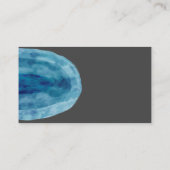 グレーのミニマリストbuの青い水の色のアーモダント 名刺 (裏面)