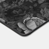 グレーのミュートされたトーンフローラ デスクマット (コーナー)