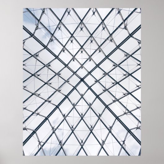 グレーのメタルフレームのローアングル写真 ポスター (正面)
