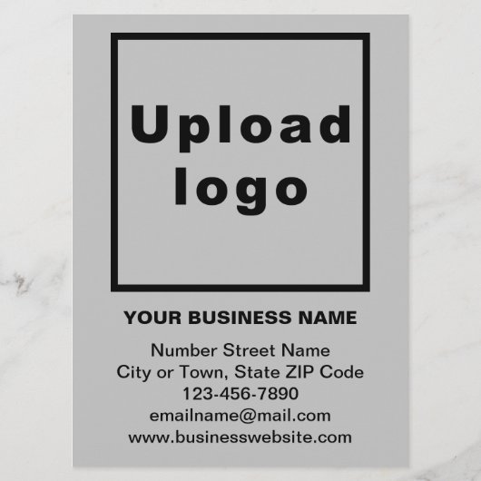 グレーのメニューカードのビジネス製品と価格 メニュー (裏面)