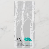 グレーのメニュー結婚の冬の木 メニュー (裏面)