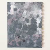 グレーのモダンピンクの円ジオメトリのパーソナライズ プランナー手帳 (裏面)