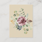 グレーのモノクロ結婚フローラの詳細方向 エンクロージャーカード (裏面)