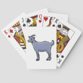 グレーのヤギのスケッチ トランプ (裏面)