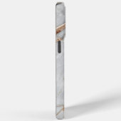 グレーのライト大理石のテクスチャ背景 Case-Mate iPhoneケース (裏面 / 右)