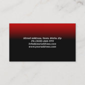 グレーのラインと赤のバックグランドカードのスポーツカー 名刺 (裏面)