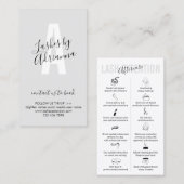 グレーのラッシュエクステンション アフターケア 名刺 (正面/裏面)