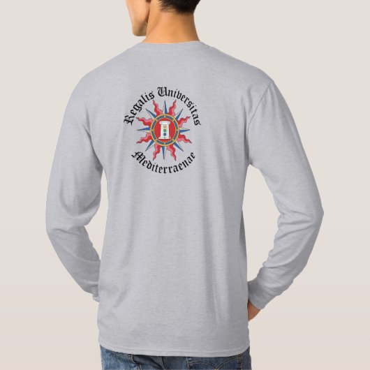 グレーのラムシャツ Tシャツ (裏面)