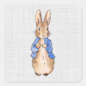 グレーのリネンの背景を持つピーター スクエアシール (正面)