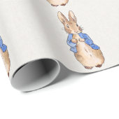 グレーのリネンの背景を持つピーター ラッピングペーパー (ロールコーナー)