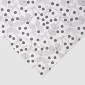 グレーのリボン & ダークグレーのドット 薄葉紙 (詳細)