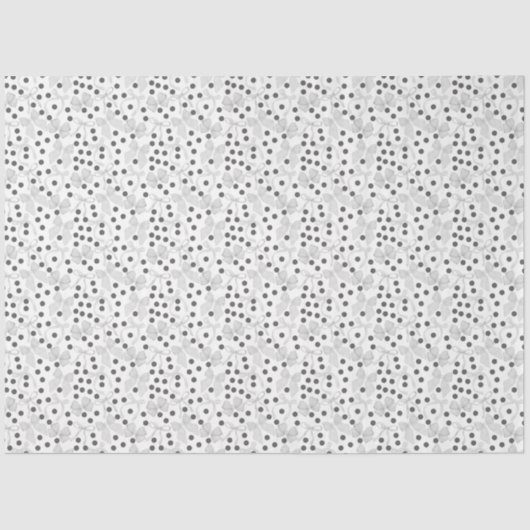 グレーのリボン & ダークグレーのドット 薄葉紙 (正面)