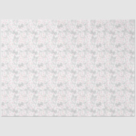 グレーのリボン & ピンクのドット 薄葉紙