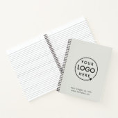 グレーのロゴ |ビジネス企業のミニマモダンリスト ノートブック (内部)