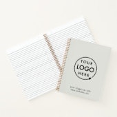 グレーのロゴ |ビジネス企業のミニマモダンリスト ノートブック (内部)