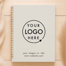 グレーのロゴ |ビジネス企業のミニマモダンリスト ノートブック