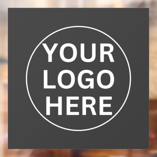 グレーのロゴ l プロフェッショナルな企業ビジネスプロモ ウィンドウサイン (シート2)