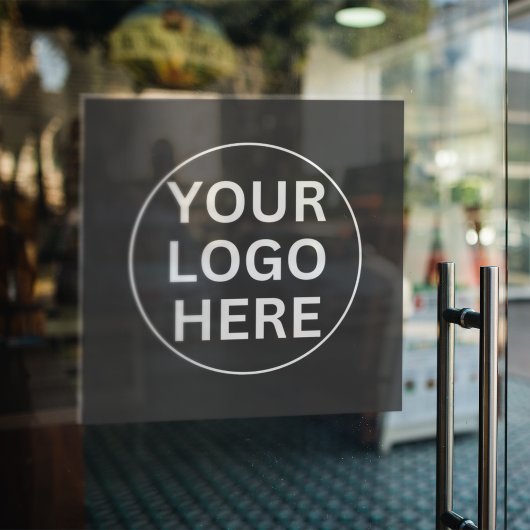 グレーのロゴ l プロフェッショナルな企業ビジネスプロモ ウィンドウサイン