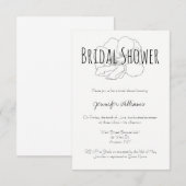 グレーのローズモダンな結婚式前のお祝いの招待状 招待状 (正面/裏面)