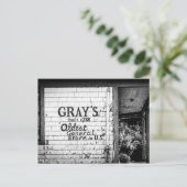 グレーの一般店舗はがき ポストカード (スタンド正面)