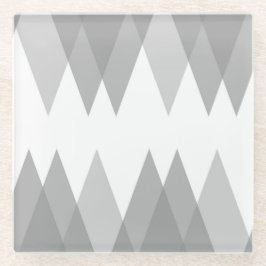 グレーの三角形 ガラスコースター