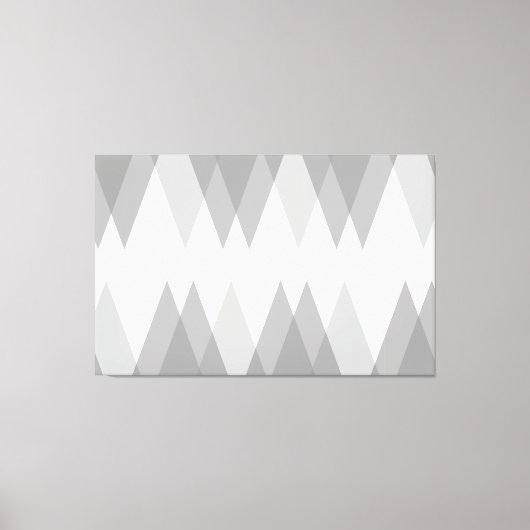 グレーの三角形 キャンバスプリント (正面)