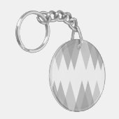 グレーの三角形 キーホルダー (正面左)