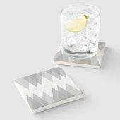 グレーの三角形 ストーンコースター (横)