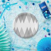 グレーの三角形 ペーパープレート (パーティー)