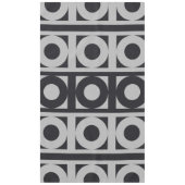 グレーの丸め テーブルクロス (正面)