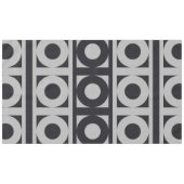 グレーの丸め テーブルクロス (正面(横))