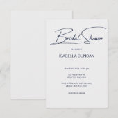 グレーの優雅さ ブライダルシャワー 招待状 (正面/裏面)
