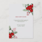 グレーの冬のホリデー メイソンジャー ウェディング レセプション エンクロージャーカード (正面)