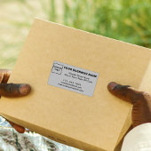 グレーの出荷ラベル上のビジネスブランド ラベル