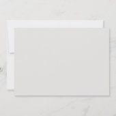 グレーの刷毛目とホワイトのベビーシャワー招待状 招待状 (裏面)