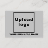 グレーの名刺にビジネスブランド コーリングカード (裏面)