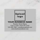 グレーの名刺にビジネスブランド コーリングカード (正面)