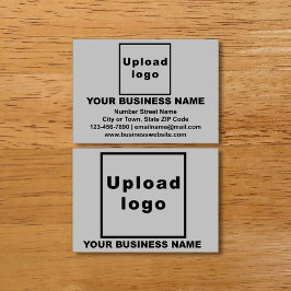 グレーの名刺にビジネスブランド コーリングカード