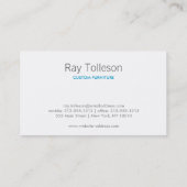 グレーの名刺の木目 名刺 (裏面)