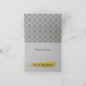 グレーの四角形と金ゴールドドットありがとうノートカード サンキューカード (内部)