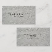 グレーの壁テクスチャのプレーンモダンフェミニン 名刺 (正面/裏面)