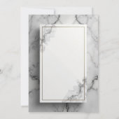 グレーの大理石エフェクトの結婚式招待状 招待状 (裏面)