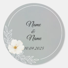 グレーの好意のシール ラウンドシール