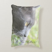グレーの子ネコ アクセントクッション (裏面(縦))