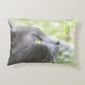 グレーの子ネコ アクセントクッション (裏面)