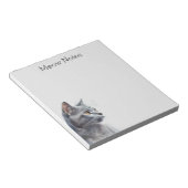 グレーの子ネコ ノートパッド (アングル)