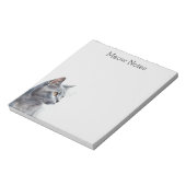 グレーの子ネコ ノートパッド (回転)